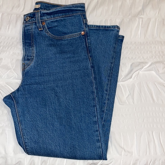COPY - Wedgie straight Levi’s jeans dark blue wash - Picture 2 of 3